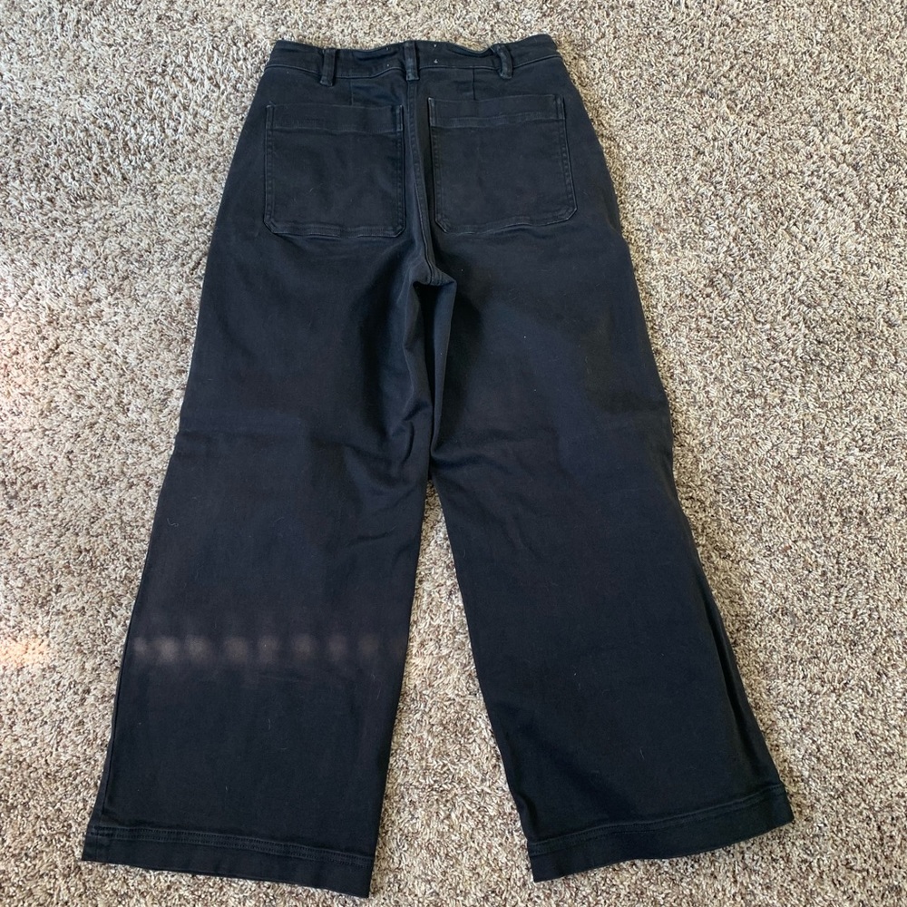 Black Everlane Wide Leg Crop Pants Size 6